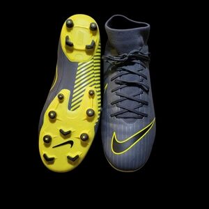 Nike Gray and Yellow Soccer Cleats